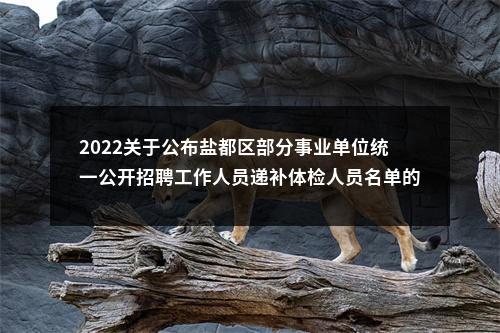 2022关于公布盐都区部分事业单位统一公开招聘工作人员递补体检人员名单的通知（第二批）                进入阅读模式 图片